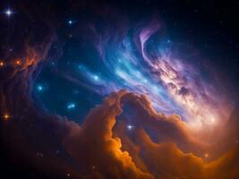 himmlisch Wunder majestätisch Schönheit von ein riesig voller Galaxien Himmel beleuchtet durch Sterne, ai generativ foto