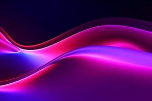 abstrakt futuristisch Hintergrund mit glühend Neon- ziehen um hoch Welle Linien Hintergrund, ai generativ foto