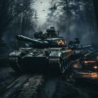 Panzer, realistisch So, Zukunft Technologie, Militär- Fiktion generativ ai Technologie, foto