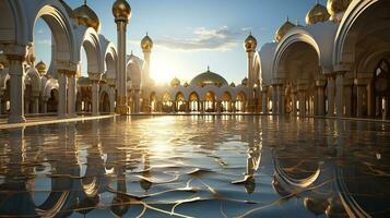 fotorealistisch Moschee beim Nachmittag ai generiert foto