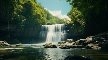 natürlich Wasserfall Hintergrund foto