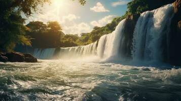 natürlich Wasserfall Hintergrund foto