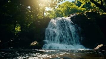 natürlich Wasserfall Hintergrund foto