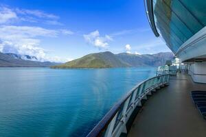 Kreuzfahrt zu Alaska, Tracy Arm Fjord und Gletscher auf das szenisch Passage mit Landschaften und Ansichten foto