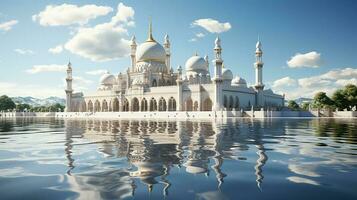 fotorealistisch Moschee beim Nachmittag ai generiert foto