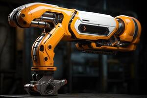 Roboter Arm modern industriell Technologie. generativ ai foto