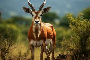 groß östlichen Bongo Antilope. generativ ai foto