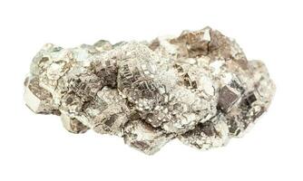 Rau kristallin Markasit Felsen isoliert auf Weiß foto