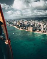 Hubschrauber-Luftbild von Waikiki, Honolulu, Oahu, Hawaii foto