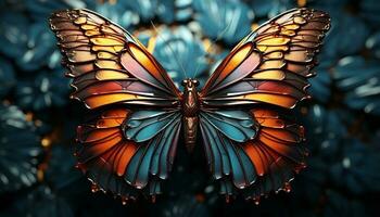 beschwingt Schmetterling Flügel Anzeigen Natur Schönheit und fragil Eleganz generiert durch ai foto