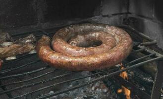 Rippen, braten Rindfleisch und Chorizos foto