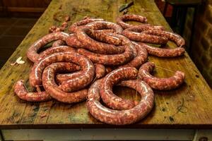 hausgemacht Würste, traditionell Küche, Argentinien foto