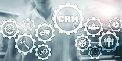 universelle Business-Tapete. Kunden-CRM-Management-Analyse-Service-Konzept foto