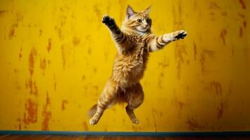 ai generiert persisch Katze Springen foto
