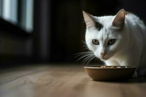 Katze Essen Lebensmittel. generieren ai foto