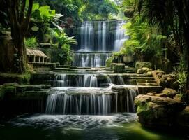 natürlich Wasserfall Hintergrund foto