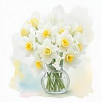 bunt Blumen- Strauß von botanisch Sommer- Blumen zum Hochzeit, Valentinstag Jahrestag isoliert auf Weiß Hintergrund, ai generiert foto