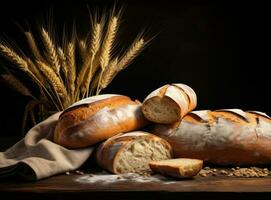 frisch lecker Brot Hintergrund foto