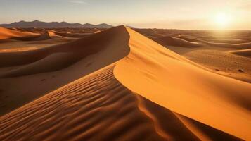 Sand Dünen im das Wüste ai generiert foto
