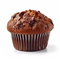 Schokolade Muffin isoliert auf Weiß Hintergrund ai generiert foto