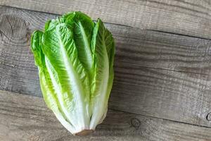 Romaine Grüner Salat eben legen foto