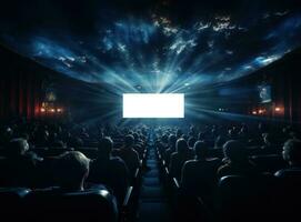 groß Kino mit leeren Bildschirm Attrappe, Lehrmodell, Simulation foto