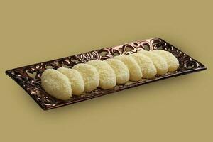 Süßigkeiten oder Dessert - - Chomchom, berühmt Bengali Süss foto