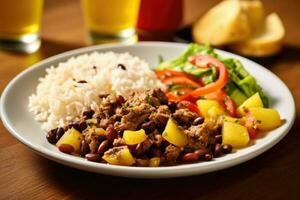 jamaikanisch Essen Fotografie ai generiert foto