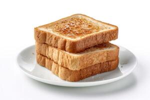 Lager Foto von Toast Essen Fotografie isoliert Weiß Hintergrund ai generiert