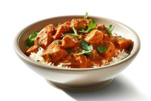 Lager Foto von Tikka Masala Essen Fotografie Studio ai generiert