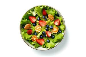 zierlich Salat eben legen Essen Fotografie ai generiert foto