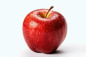 Apfel Obst Weiß isoliert Hintergrund Essen Fotografie ai generiert foto