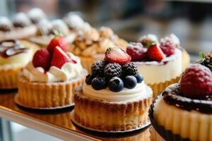 Lager Foto von Innerhalb Kuchen Geschäft ai generiert