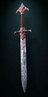 ein Schwert mit ein Standard Griff Schwert Klinge ai generiert Bild foto