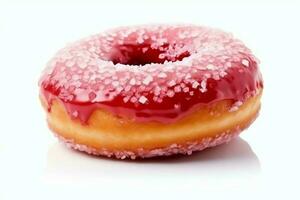 bunt und lecker verschiedene Donuts mit bunt Sträusel Zucker. köstlich Dessert Donuts Hintergrund Konzept durch ai generiert foto