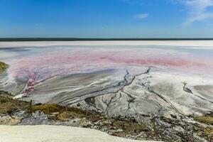 Salz- Feld im dunaliella Salz, Argentinien foto