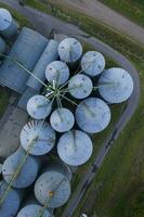 Landwirtschaft Bauernhof Antenne Aussicht foto