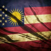 schließen oben Malaysia Flagge foto