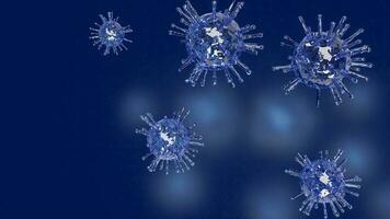 das Coronavirus zum sci oder medizinisch Konzept 3d Rendern foto