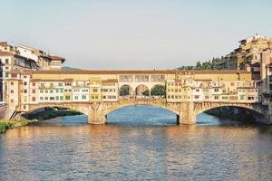Ponte Vecchio Brücke in Florenz, Italien foto