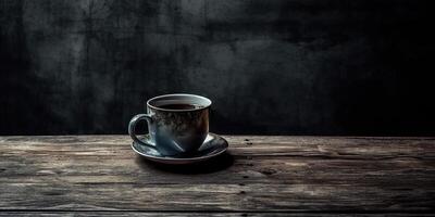 ai generiert. ai generativ. Jahrgang retro Antiquität Kaffee Tee Tasse foto