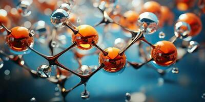 ai generiert. ai generativ. Mono Single Amino Acid Molekül Grafik Design Dekaration. Chemie Medizin Bildung Stimmung. Grafik Kunst foto