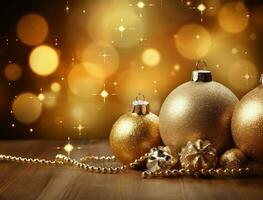 goldener Weihnachtshintergrund foto
