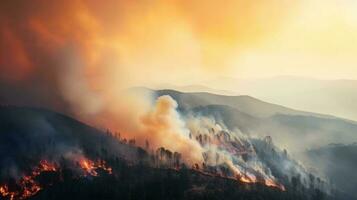 Waldbrand Hintergrund foto