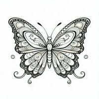Erwachsene Schmetterling Färbung Seiten foto