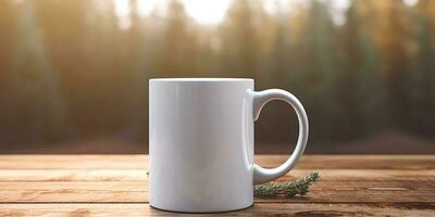 ai generiert. ai generativ. Tee Weiß Tasse spotten oben foto