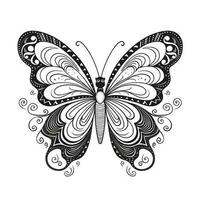 Boho Schmetterling Färbung Seiten foto
