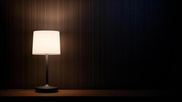 Lampe auf das Tabelle ai generativ foto