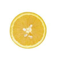 Orangenfrucht isoliert auf weiß foto