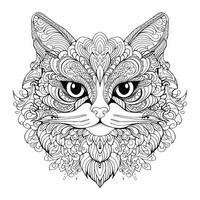 Katze Färbung Seiten exotisch lineart foto